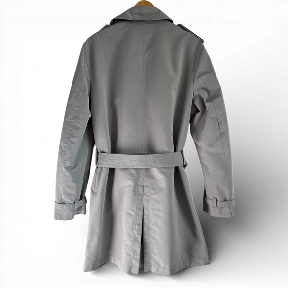 Banana Republic Light Gray Trench Coat - Picture 2 of 8